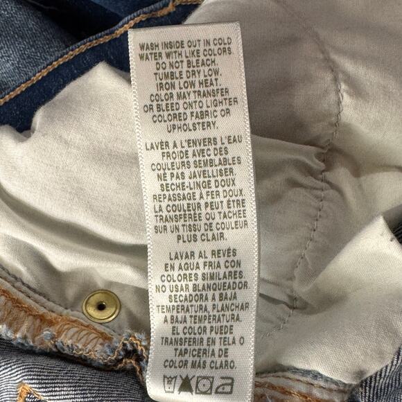 FRAME SZ 26 Le High Skinny Crop Jeans Distressed Zip-Fly Mid-Rise Fray Gaby Wash - Picture 11 of 11